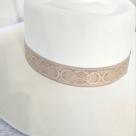 NWT Melrose and Market Novelty Boater Hat w Wide Brim Ivory Combo ONE SI… - Picture 4 of 9